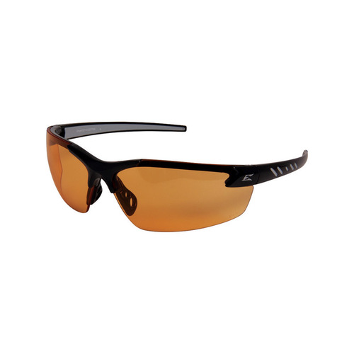 Edge Eyewear DZ114-G2 Safety Glasses Zorge G2 Amber Lens Black Frame