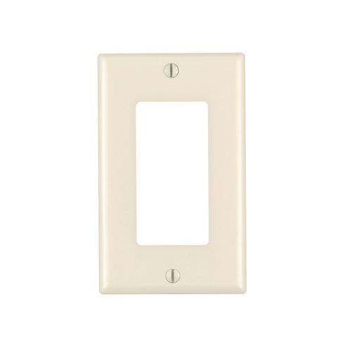 Wall Plate Decora Almond 1 gang Thermoset Plastic GFCI/Rocker Almond