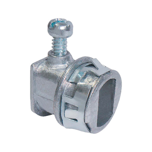 Flex Connector Snap Lock 3/8" D Die-Cast Zinc For AC and MC Pair