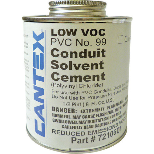 Cantex 7210601 Conduit Solvent Cement  Clear