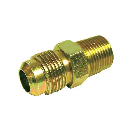 Connector 5/16" Flare T X 3/8" D MPT Brass