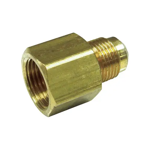 Reducing Adapter 1/2" Female Flare T X 3/8" D Male Flare Brass - pack of 5