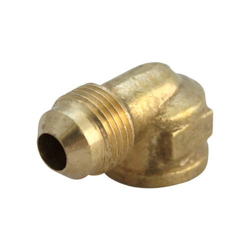 90 Degree Elbow 3/8" Flare T X 1/4" D FPT Brass