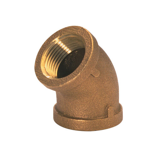 45 Degree Elbow 1/4" FPT X 1/4" D FPT Red Brass