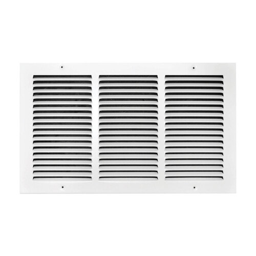 Return Air Grille 10" H X 18" W 1-Way Powder Coat White Steel Powder Coat