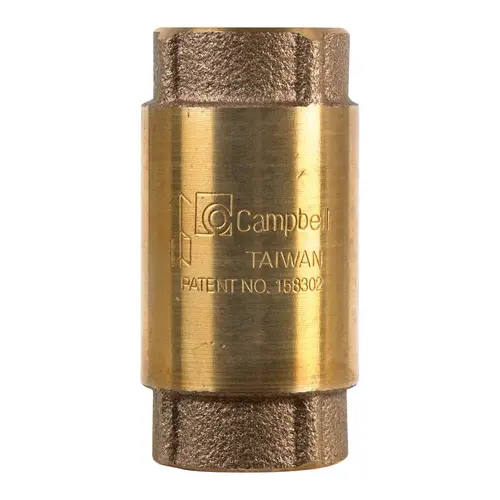 Check Valve 3/4" D X 3/4" D Red Brass Spring Loaded