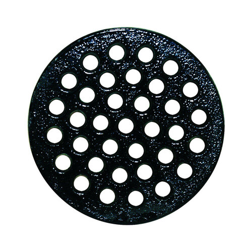 Sioux Chief 846S5PK Floor Drain Strainer 6" Epoxy Coated Black Round Cast Iron Epoxy Coated