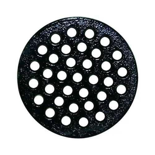 Floor Drain Strainer 6" Epoxy Coated Black Round Cast Iron Epoxy Coated