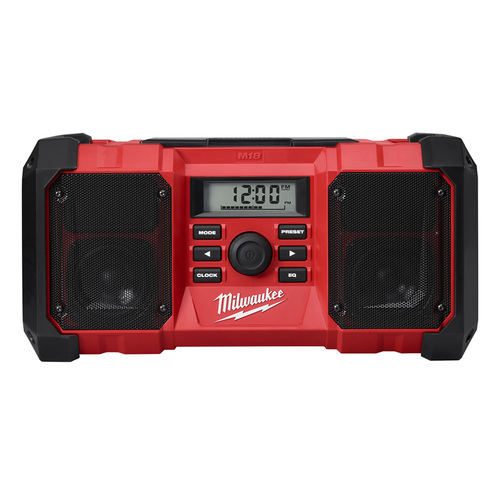 Jobsite Radio, 18 V, 1.5 to 5 Ah, 10-Channel, Includes: Cable Red