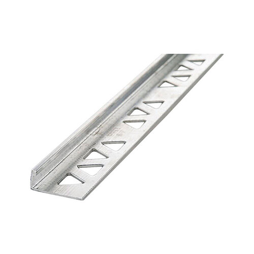 Tile Edge 5/16" H X 96" L Prefinished Silver Aluminum Prefinished