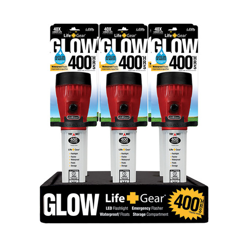 Life+Gear LG141 Flashlight Glow 12 lm Red LED AA Battery Red
