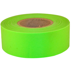 Fluorescent Green Flagging Tape 1 3/16 x 150 ft Roll Non-Adhesive