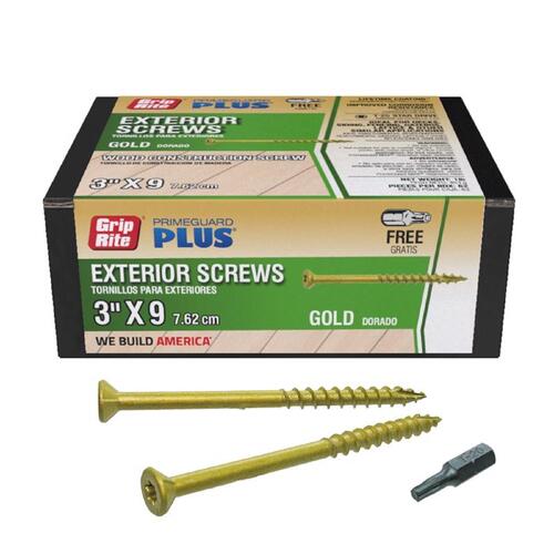 Deck Screws PrimeGuard Plus No. 9 S X 3" L Star Flat Head 1 lb Ceramic Coated - pack of 12