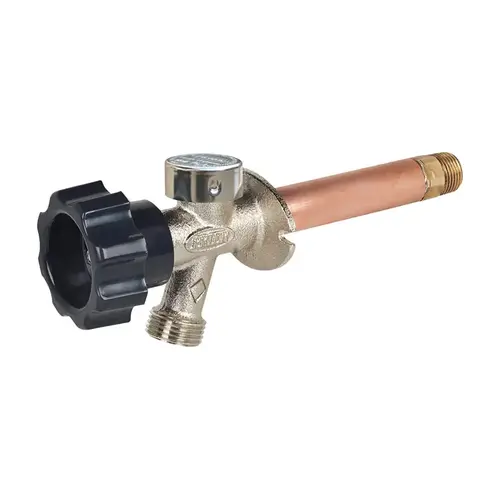 Prier 478-10-BULK Freezeless Wall Hydrant 400 Series 1/2" MPT X 1/2" Sweat Anti-Siphon Brass Satin Nickel