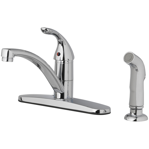 Kitchen Faucet Pacifica One Handle Chrome Side Sprayer Included Chrome