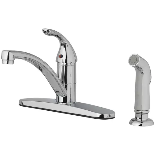 Kitchen Faucet Pacifica One Handle Chrome Side Sprayer Included Chrome
