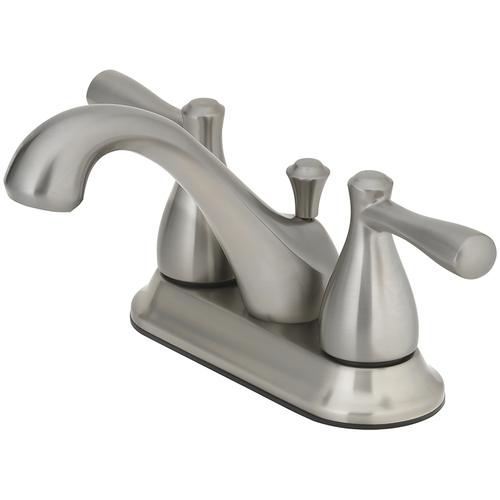 Two-Handle Bathroom Sink Faucet Brushed Nickel 4" Brushed Nickel