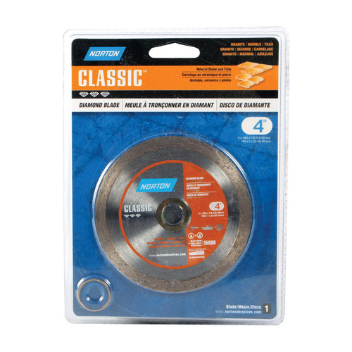 Norton 7660702793 Continuous Rim Circular Saw Blade 4" D X 5/8 and 7/8