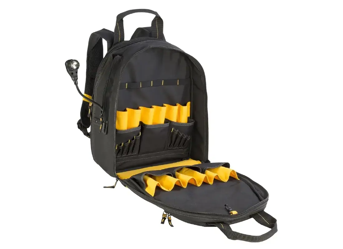 CLC DGCL33 Tool Backpack with Lighted USB Charging, 13 in W, 10-1