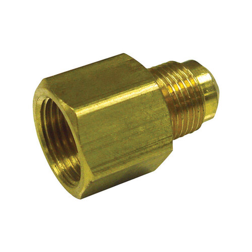 Reducing Adapter 5/8" Female Flare X 1/2" D Male Flare Brass