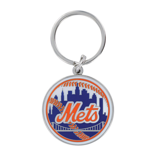 Hillman 5983309-XCP3 Key Chain New York Mets Metal Silver Decorative Silver - pack of 3