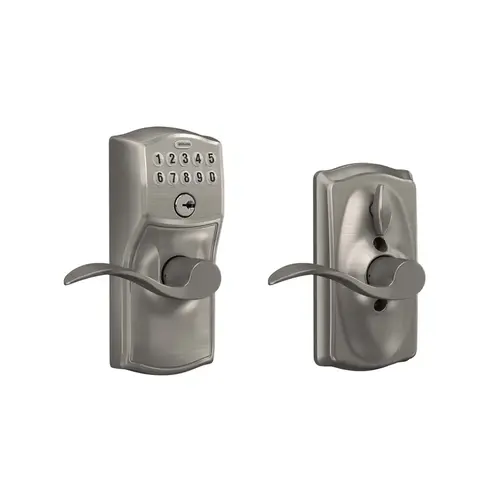 Electronic Keypad Entry Lock Satin Nickel Steel Satin Nickel