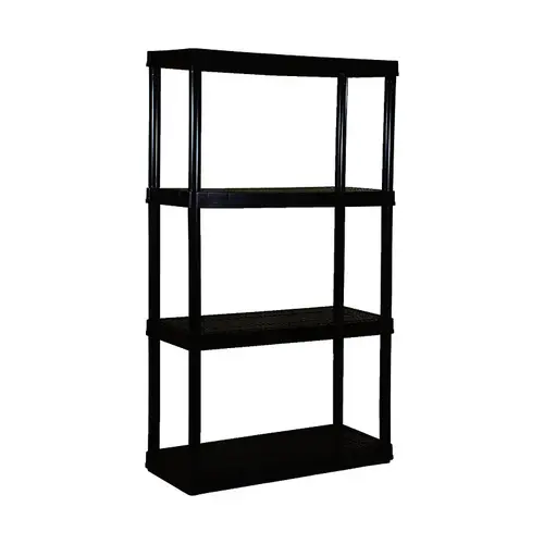 Maxit 91021 Shelving Unit 54-1/2" H X 32" W X 14" D Resin Black