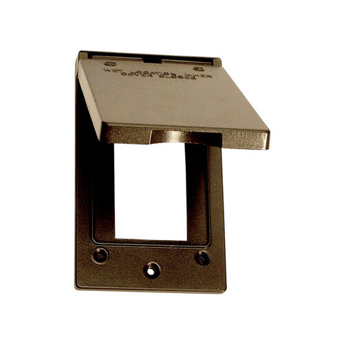 Sigma Engineered Solutions 14248BR Vertical GFCI Cover Rectangle Metal 1 gang Wet Locations Bronze