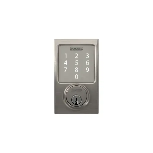 Electronic Deadbolt Connect Satin Nickel Metal Satin Nickel