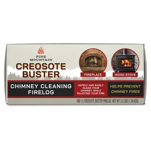 Fire Log Creosote Buster 1.5 hr 1 pk 3.5 lb