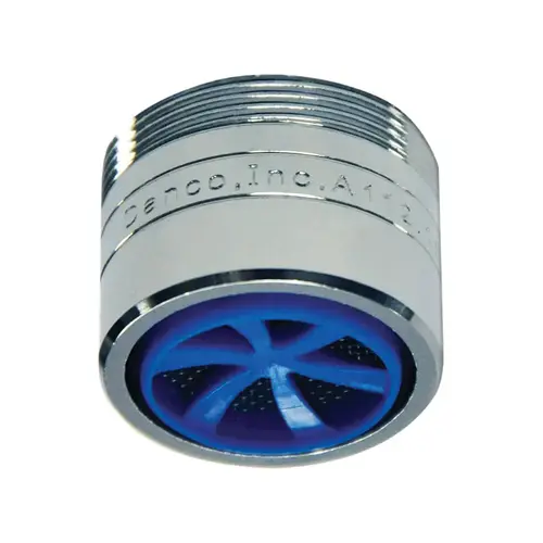 Faucet Aerator, 15/16-27 x 55/64-27 Male x Female Thread, Brass, Chrome Plated, 1.5 gpm