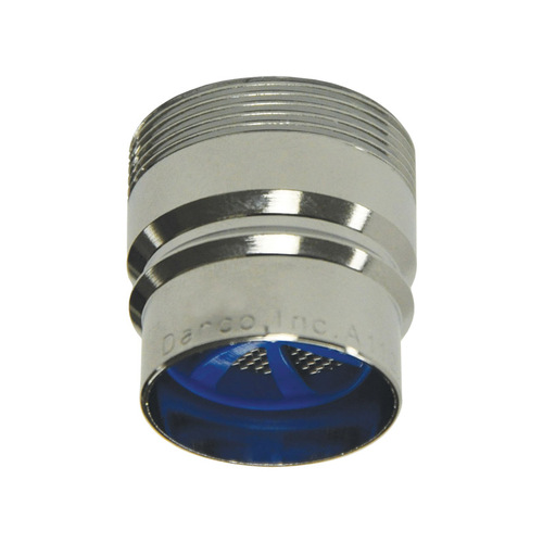 Dishwasher Aerator Adapter, 15/16 x 55/64 in Male x Female Thread, Brass, Chrome Plated, 1.5 gpm