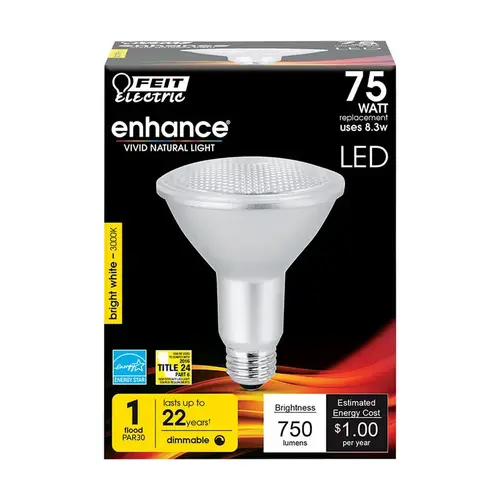 Feit Electric PAR30LDM/930CA LED Bulb Enhance PAR30 E26 (Medium) Bright White 75 W Clear