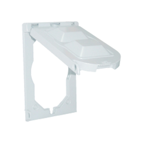 Multi-Use Cover Rectangle Plastic 1 gang Wet Locations White