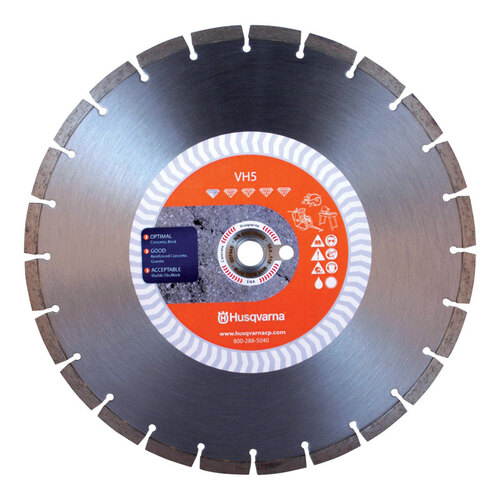 Husqvarna 542774462 Segmented Rim Diamond Saw Blade VH5 12" D X 1" Diamond