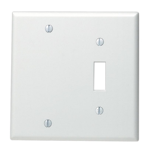 Leviton 88006-000 Wall Plate White 2 gang Thermoplastic Blank White