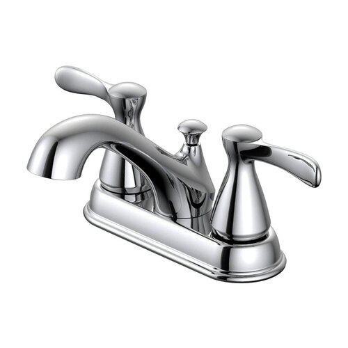 Two-Handle Bathroom Sink Faucet Chrome 4" Chrome