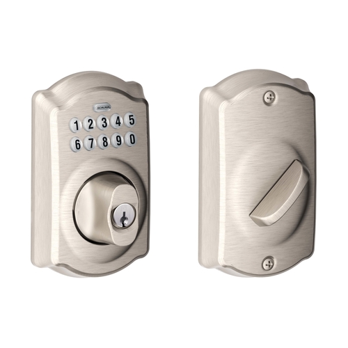 Electronic Deadbolt Satin Nickel Steel Satin Nickel