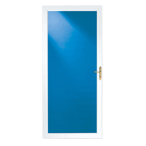 Storm Door 81" H X 36" W Aluminum White Full-View Reversible White