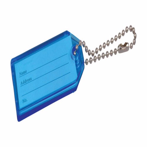 Key ID Tag with Chain Plastic Assorted Assorted