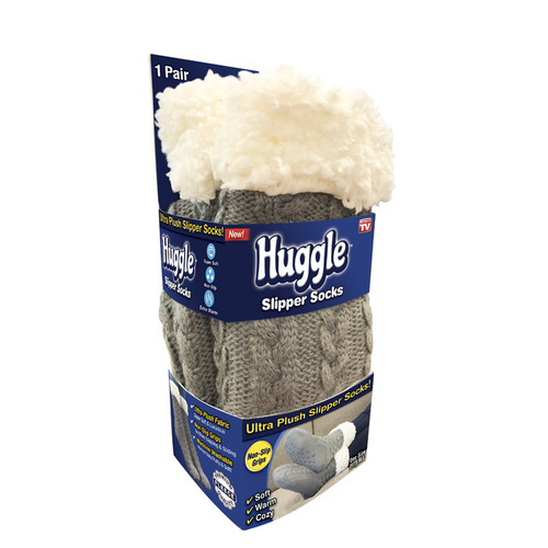Huggle HHSOCK-MC12/6 Slipper Socks Gray Gray