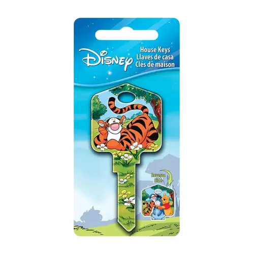 Key Blank Disney Tigger Bounce House 66/97 KW1/KW10 Single For Kwikset and Titan Locks Multicolored - pack of 5