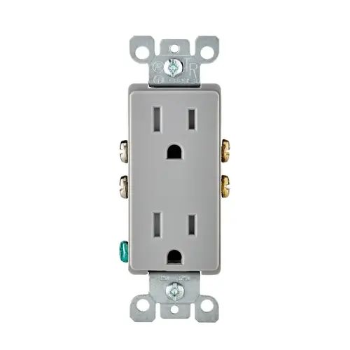 Leviton T5325-DLG Outlet Decora 15 amps 125 V Duplex Light Gray 5-15R Light Gray