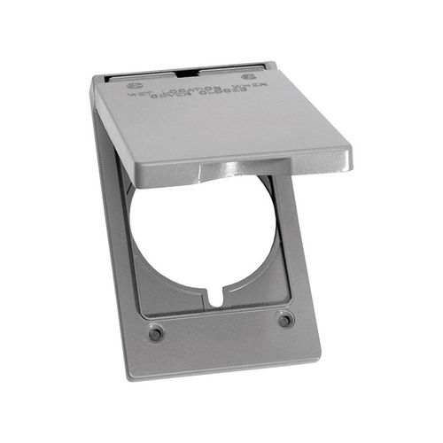 Sigma Engineered Solutions 14244 30/50 Amp Receptacle Cover Rectangle Metal 1 gang Wet Locations Gray
