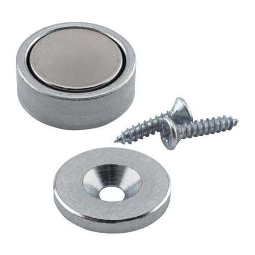 Super Latch Magnets .25" L X .625" W Silver Neodymium 16 lb. pull Silver