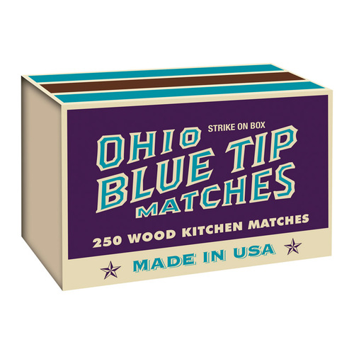 Matches Ohio Blue Tip 4.8" L 250 pc