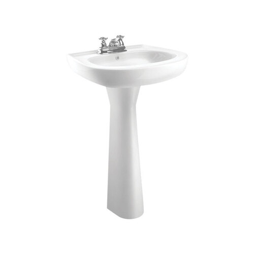 Bathroom Sink Jazmin Vitreous China 18.5" W X 15.75" D White White