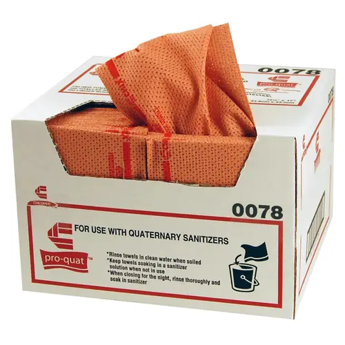 CHICOPEE 0078 Chicopee Chix 12.5" X 17" Pro-Quat Fresh Guy Heavy Duty, Foodservice, Red With Red Print Towel With Microban, 1 Piece