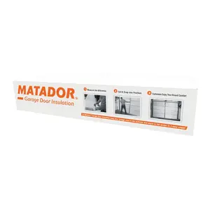 Matador 21 in. W X 55 in. L 4.8 Garage Door Insulation Kit Batt 49 sq ft Matador 21 in. W X 55 in. L 4.8 Garage Door Insulation Kit Batt 49 sq ft