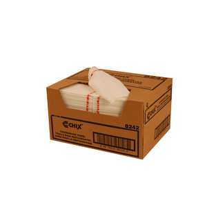 CHICOPEE 8242 Chix Foodservice Towel Medium Duty White w/ Red Print 13x21